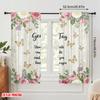 2pcs 2D Flat Printing Window Drapes Enjoy Day Moments Memories 100% Polyester Fabric Without Electricity Seasonal Party &