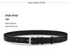 2023 Women's Genuine Leather Black Pin Buckle Wide Belt for Jeans