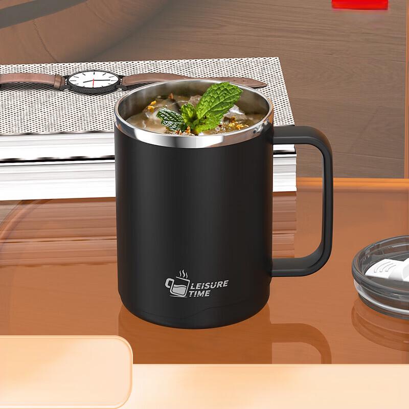 Square Handle Stainless Steel Mug Set