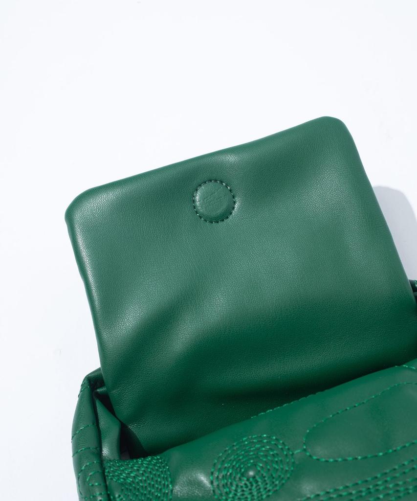 BAG TECH LEATHER CONTOUR MINI POUCH Green [FCE] POUCH/MINI