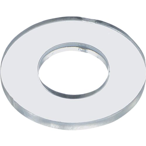 Adpack [Made in Japan] Plastic (Polycarbonate) Clear Flat Washers, M10, 15-Piece Set