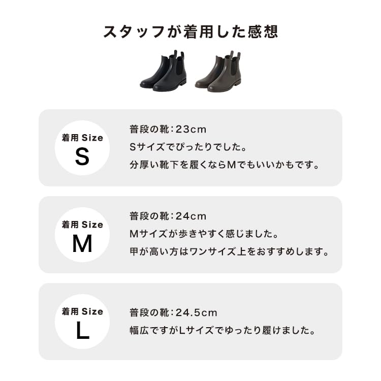 Rain Boots Rain Stay Reduce Stress On Rainy Perfect for and Stylish and Wpc. Side-Gore (Size L) Black, Women's Boots, Dry, Days, Commuting, School,