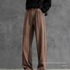 Men’s High-Waisted Black Loose-Fit Straight-Leg Dress Pants – New Autumn Casual.