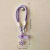 1PC Transparent Cherry Blossom Phone Wrist Lanyard, Cute Bracelet Strap & Phone Charm Pendant