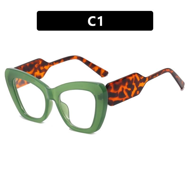 Kodon 2023 Cat-Eye Colorblock Flat Lens Anti-Blue Light Eyewear - Influencer Style
