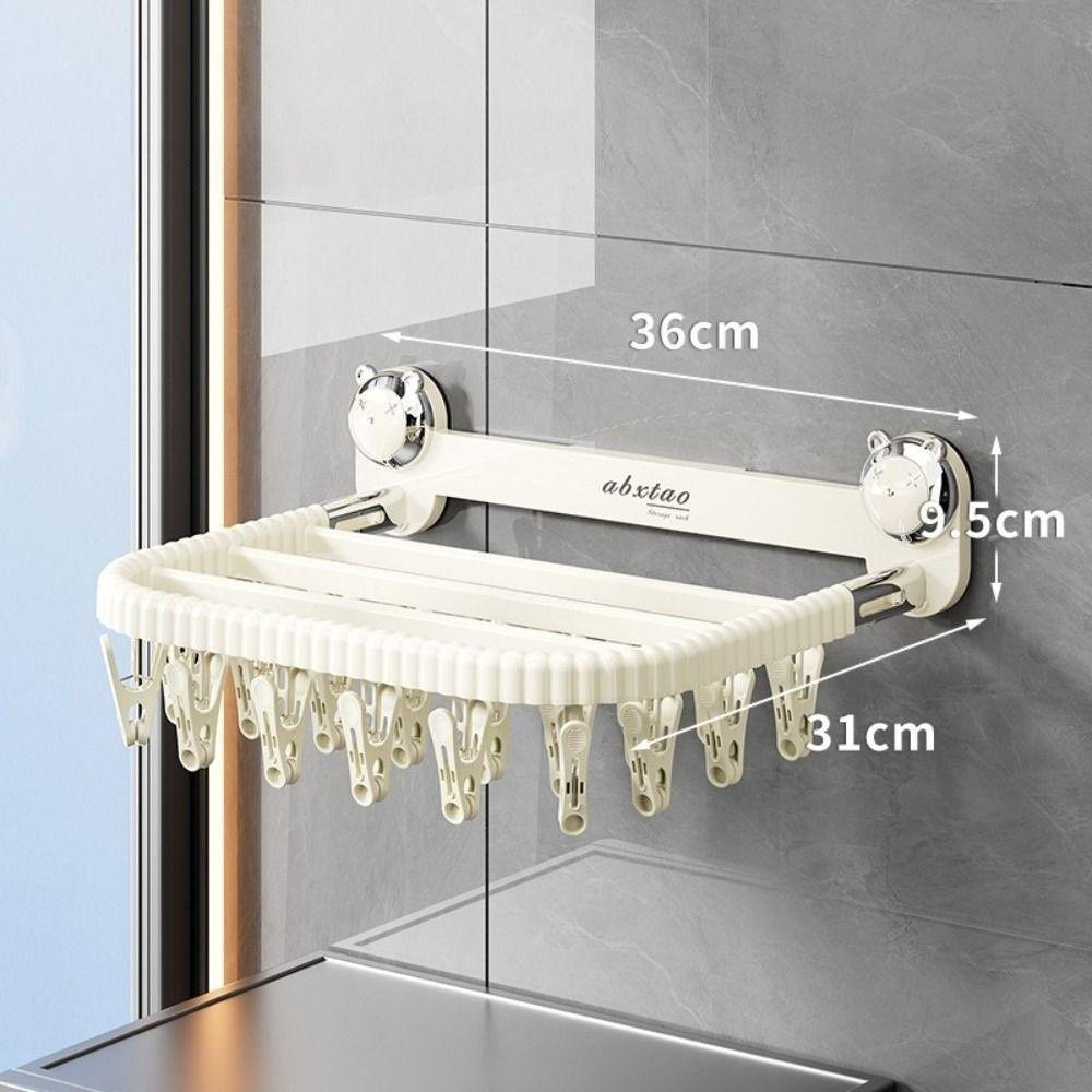 Folding Socks Drying Clips Rotating Balcony Drying Hanger Baby Clothes Drying Rack  Bathroom