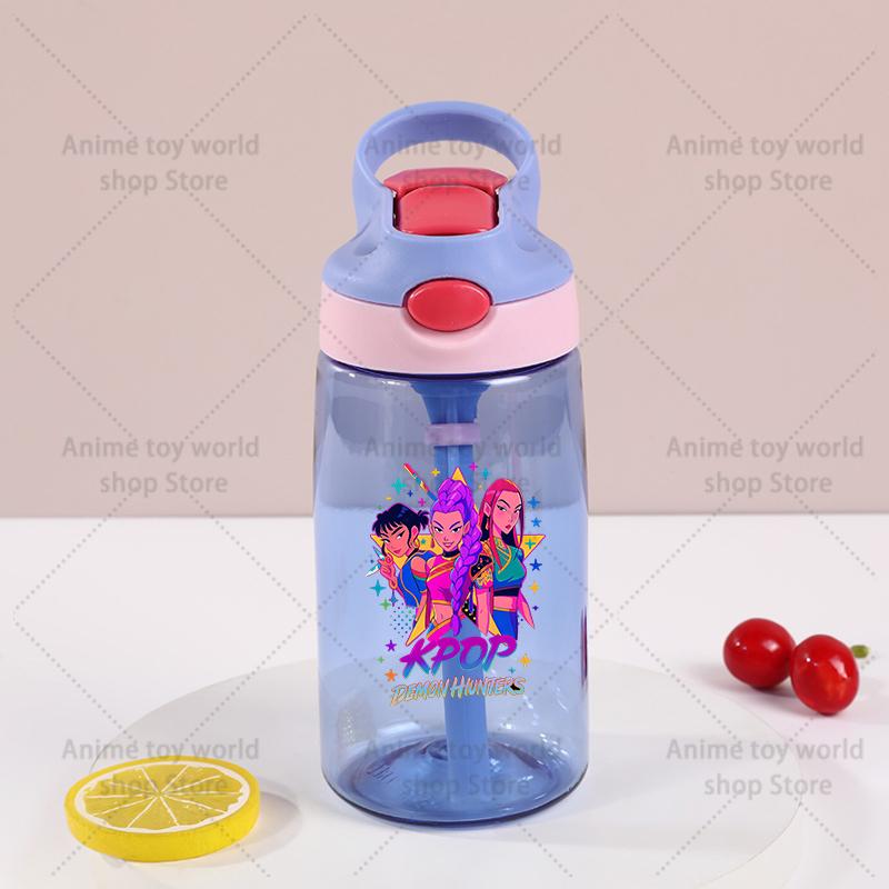 Kpop Demon Hunter Sports Water Bottle Leak Proof Colorful Cup Drinking for Outdoor Women Men Travel Portable Gym Fitness Jugs