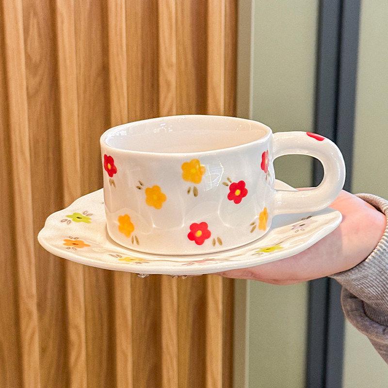 

Charming Floral Ceramic Coffee Cup & Saucer Gift Set for Girls Birthdays No specific size