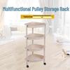 Chu Rong 4-Tier Triangular Wheeled Storage Cart