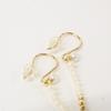 MIZUKI [Beautiful Condition] 14K Cut Beads/Pearl Long earring Yellow GoldUsed