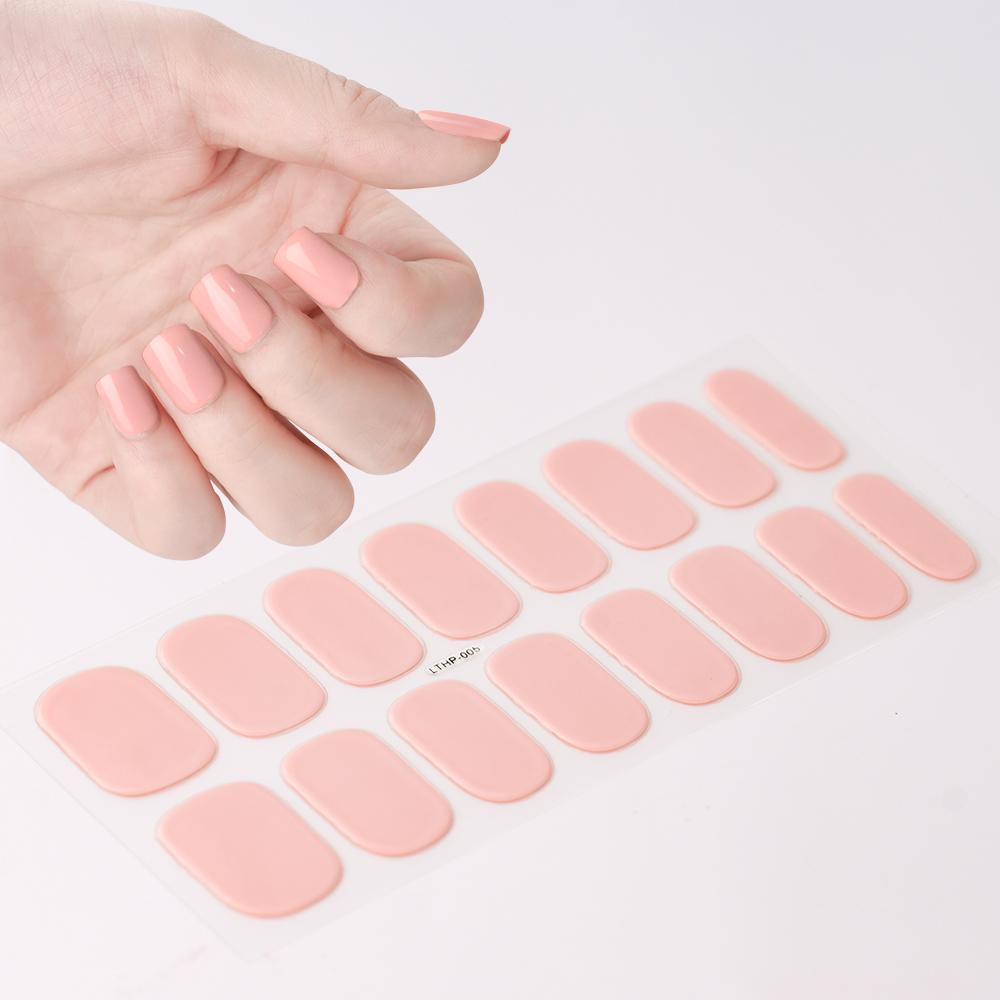 Semi Cured Gel Nail Strips Nail Strengthening Gel Slider Long-Lasting Waterproof UV Gel Nail Stickers