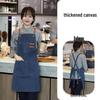 Thickened Canvas Waist Apron with Printed Logo for Coffee and Nail Salon Workwear