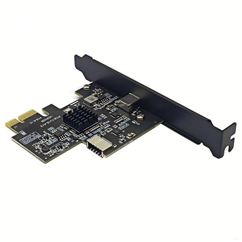 USB Type C PCIExpress Card, 10Gbps Data Transfer Speed, ASM3142 Chip, PCIE X1 To Type C Adapter Desktop Adapter