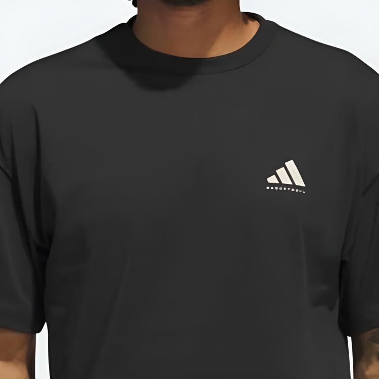 Adidas Comfortable Breathable Soft Skin-Friendly Short Sleeve T-Shirt Men Tops Black Miracle-Bauxite-Brown JI7571