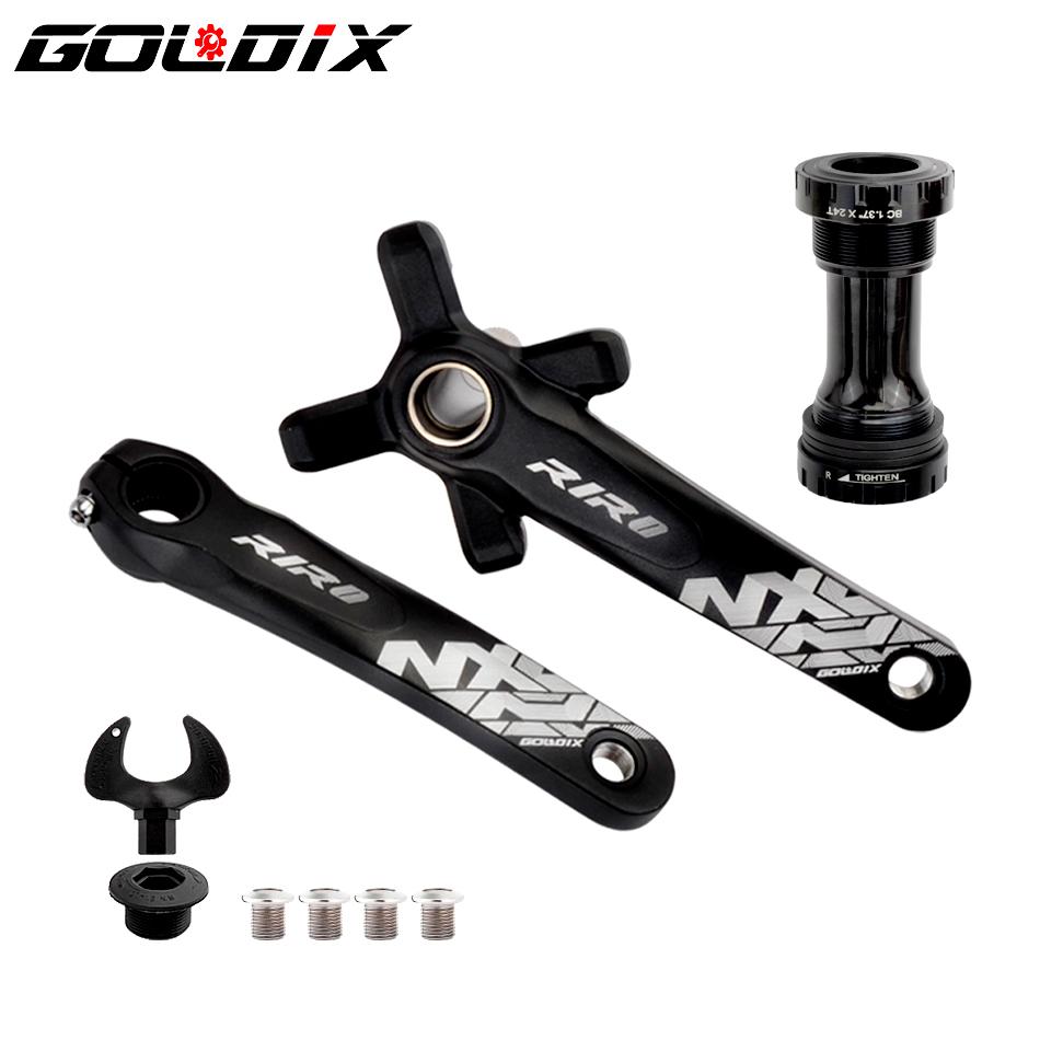 Mechanizm korbowy do roweru górskiego RIRO XT Mtb Hollowtech ramiona korby do zintegrowanej świecy rowerowej Pe 2 korony 104bcd korbowody