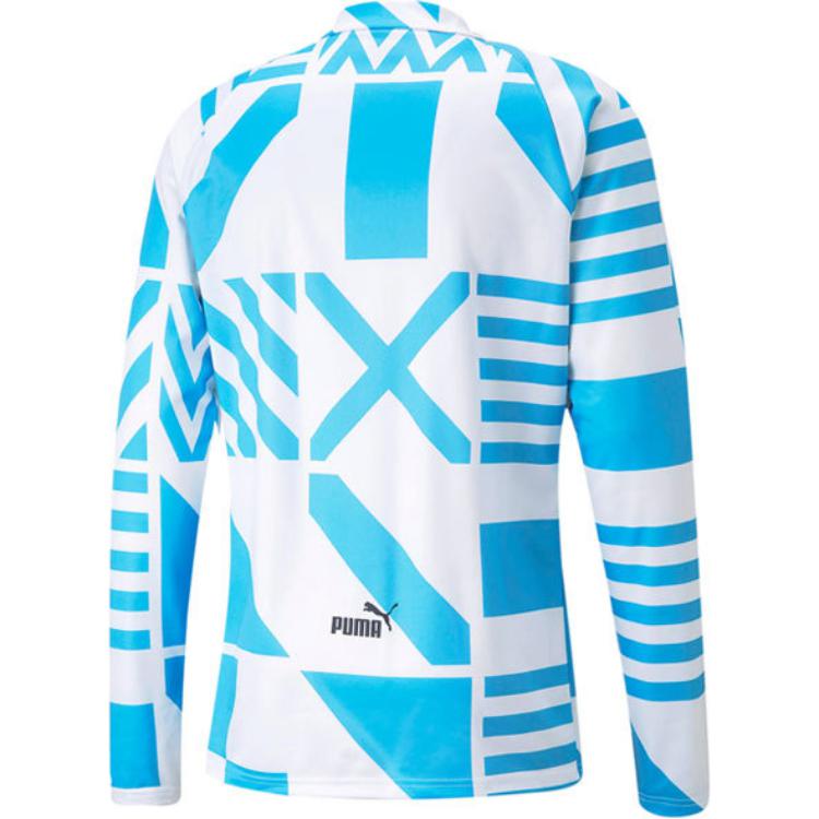 Puma Mcfc Loose Fit Graphic Print Crew Neck Raglan Long Sleeve Workout Shirt Men tops 767779-07