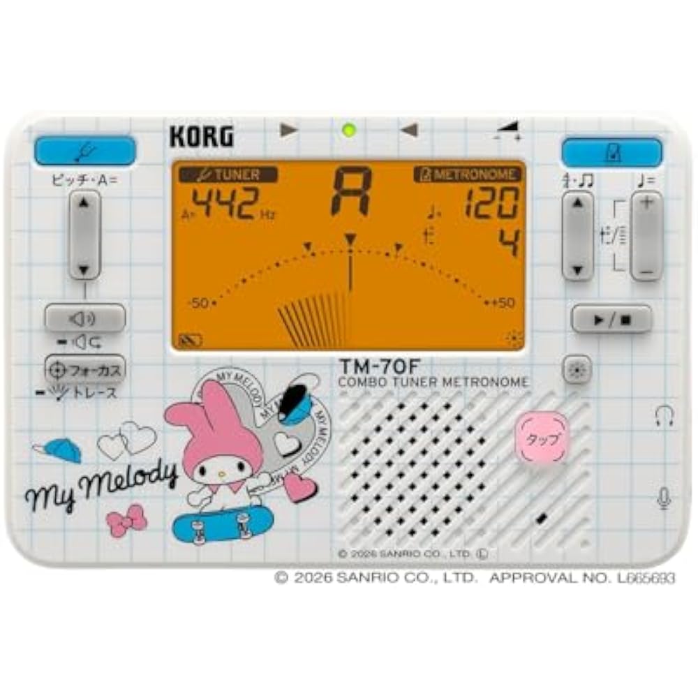 КОРГ (КОРГ) Тюнер Метроном TM-70C My Melody/Лимитированная модель/Зажимной контактный микрофон/Духовой оркестр/Оркест...