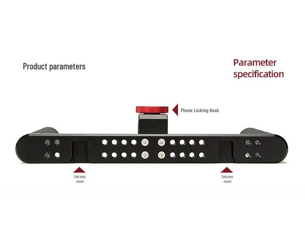 Manjike Portable Aluminum Phone Cage with Light and Mic for Live Streaming