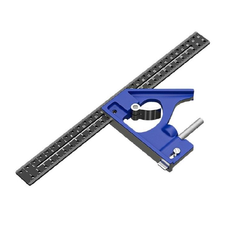 Strong Combination Square Tool Accuracy Multiple -Angles Rulers with Build -in Holes & Positioning Marks for Construction