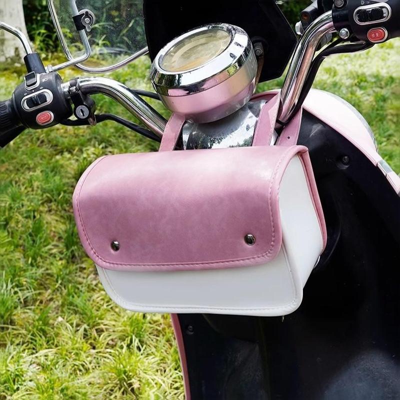 Waterproof PU Leather Electric Bike Hanging Bag Large Capacity Universal for Motorcycle Cycling Commuting Travel