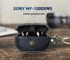 Funda para Auriculares Sony WF-1000XM5 de Cuero Genuino a Prueba de Caídas con Gancho