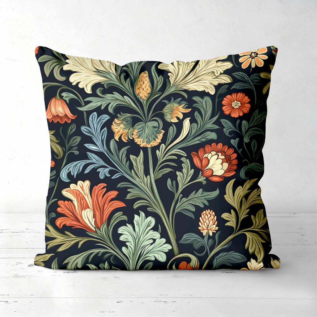 Vintage Floral William Morris Style Throw Pillow Covers Pattern Cushion Cover Suitable For Sofa Bedroom Car Pillow Cover