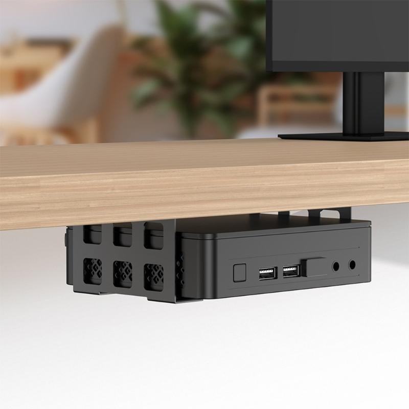 Wall Or Under Shelf Holder Mounting Bracket for Game Console,  Home Office Dorm Use, Small Electronics And Media Devices