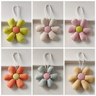 Chaveiro de Flor de Tecido Colorido Doces Chaveiros Fofos com Formato Floral Para Mochila de Menina Pingente Acessórios de Decoração para Bolsas