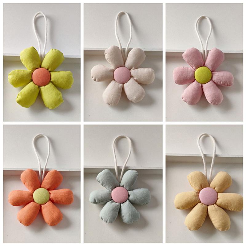Bonbonfarbene Stoffblume Schlüsselanhänger Niedliche Blumenform Schlüsselanhänger Für Mädchen Rucksack Anhänger Taschen Dekoration Zubehör