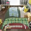 Amerikanischer Football Sportteppich für Jungenzimmer, Kinderzimmer und Wohnzimmer Teppich, Rutschfeste Sportbodenmatte