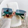 Fashion Oversized Square Sunglasses Women Luxury Brand Vintage Rimless Sun Glasses Diamond Decoration Eyeglasses Uv400