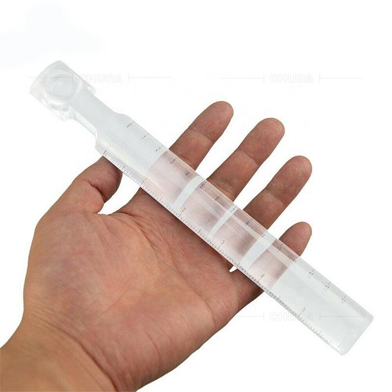 

2X Portable Handheld Ruler with Scale for Measure Hand-Painted Model Multi-Functional Acrylic Magnifying Glass Reading Magnifier 2x