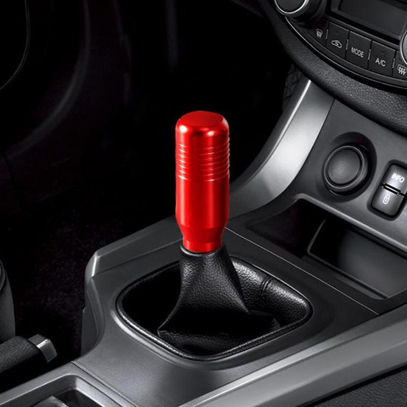 Aluminum Gear Lever Knob for Manual Cars, 8.5 cm Interior Handle with Tapered Form and Grip Line Detail for Use