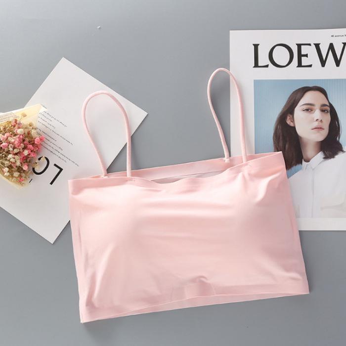 Seamless Ice Silk Camisole: Summer Anti-Exposure Short Vest for Women