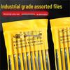 Diamond-Coated Assorted Woodworking and Metal Files Set: Flat, Half-Round, Triangular Shaping Tools