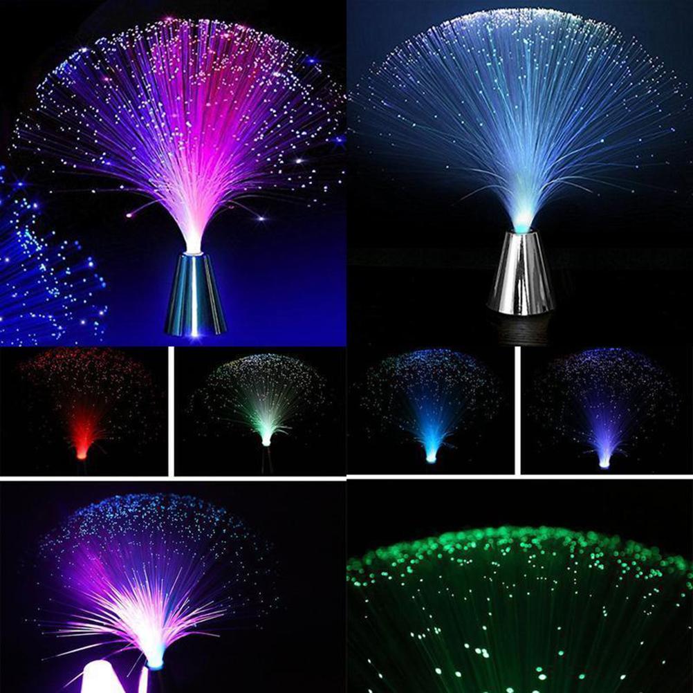 Led Color Changing Fiber Optic Fountain Night Light Lamp Home Decoration Luminous Toys