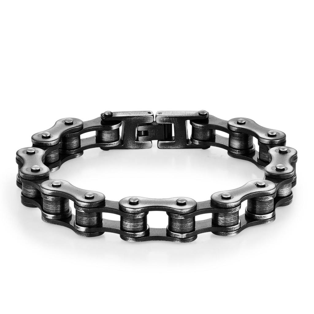 European-American Style Bicycle Chain Bracelet: Creative Rock Hip Hop Jewelry for Men & Women In Stainless Steel