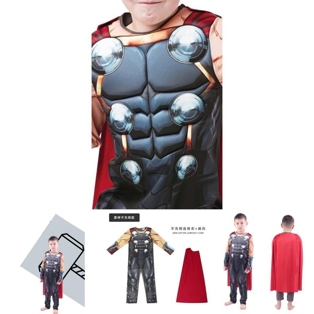 Barnekostyme av Thor med trykt design Perfekt for Halloween og Cosplay