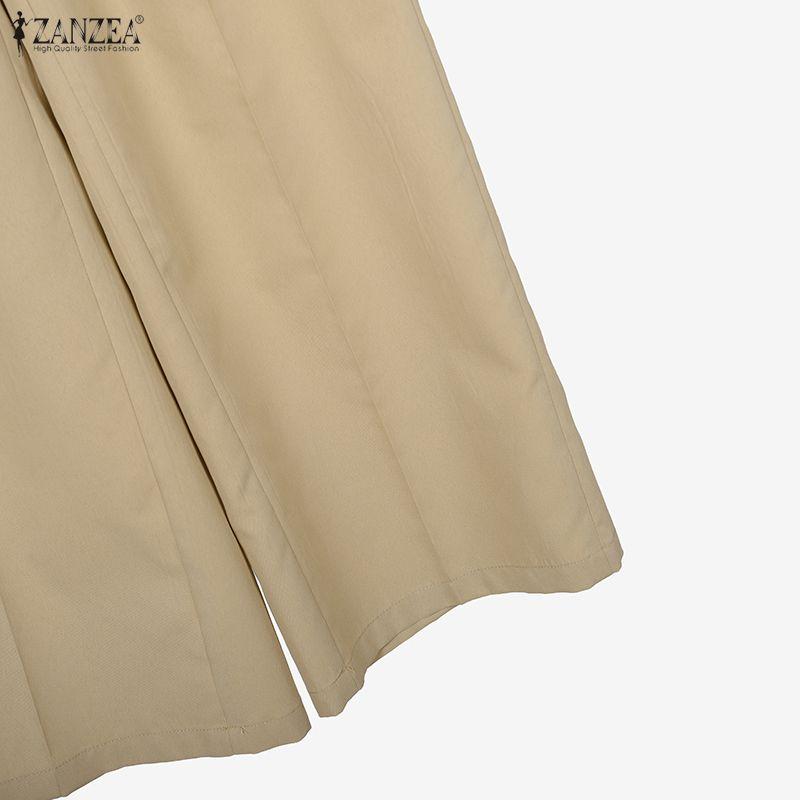 ZANZEA Women Long Sleeve Blouse and Pants Casual Two Piece Suit Sets
