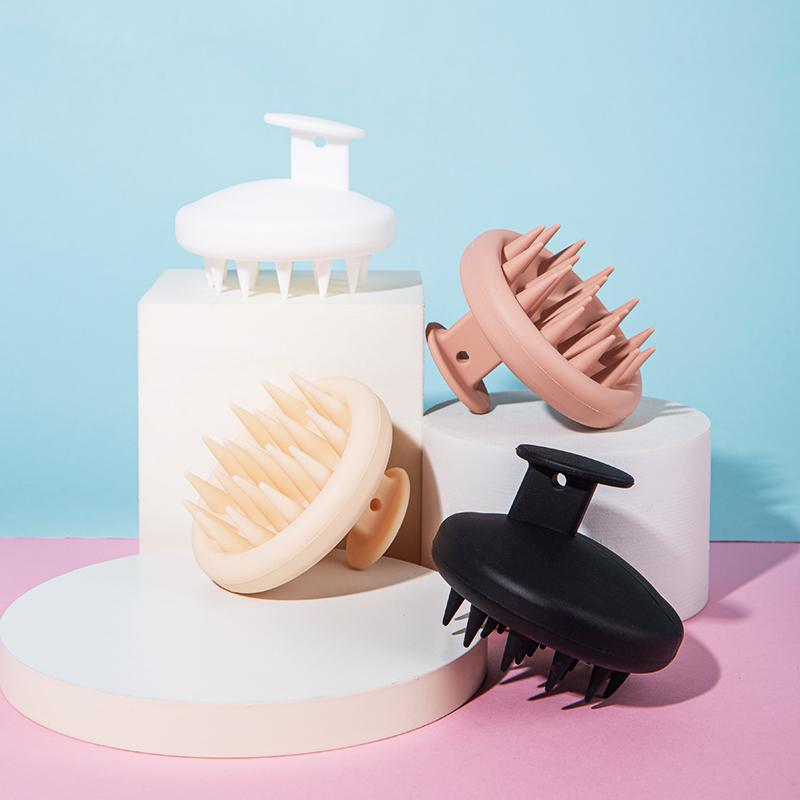 Soft Silicone Hair Shampoo Brush Scalp Massage Hairbrush Hair Care Tools Wet and Dry Shower Bath Spa Tools Holloween Gifts