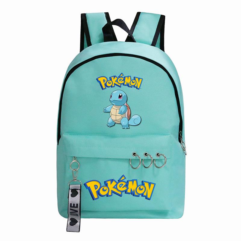 Animation Odd Print Travel Bag Large Capacity Mint Green Student Schoolbag