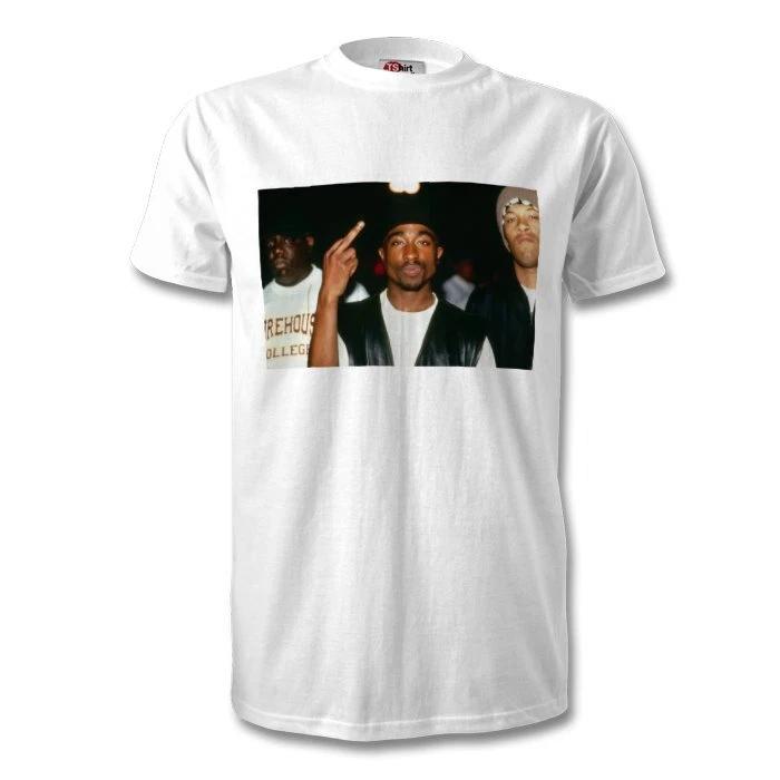 2pac Tupac & Notorious BIG biggie music hip hop gangster rap art T-Shirt tee M
