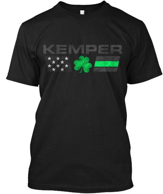 Kemper Family Lucky Clover Flag T-Shirt Made In The Usa Size S To 5Xl