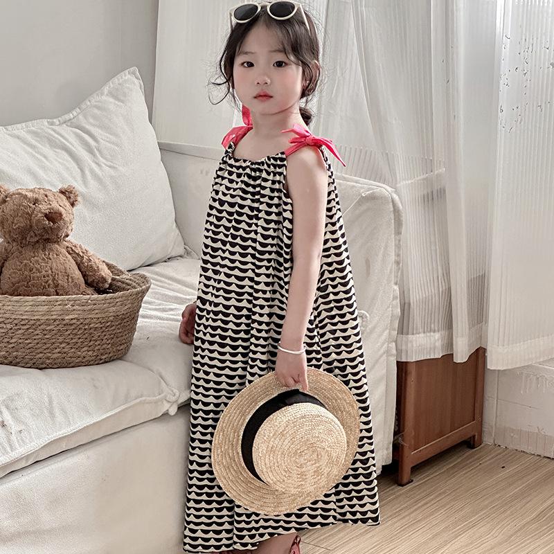 

Girls Sleeveless Color Block Summer Dress 2025 Size 140