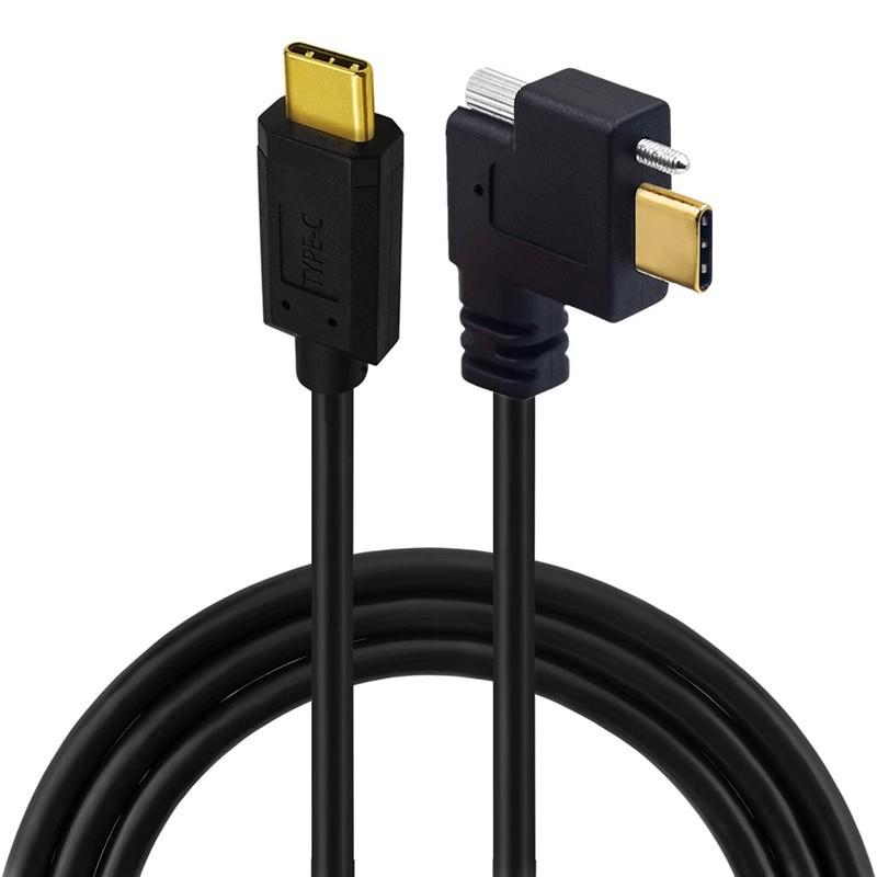 USB3.1 Right-Angle Type-C Data Cable with Camera Lock, 10Gbps Transmission
