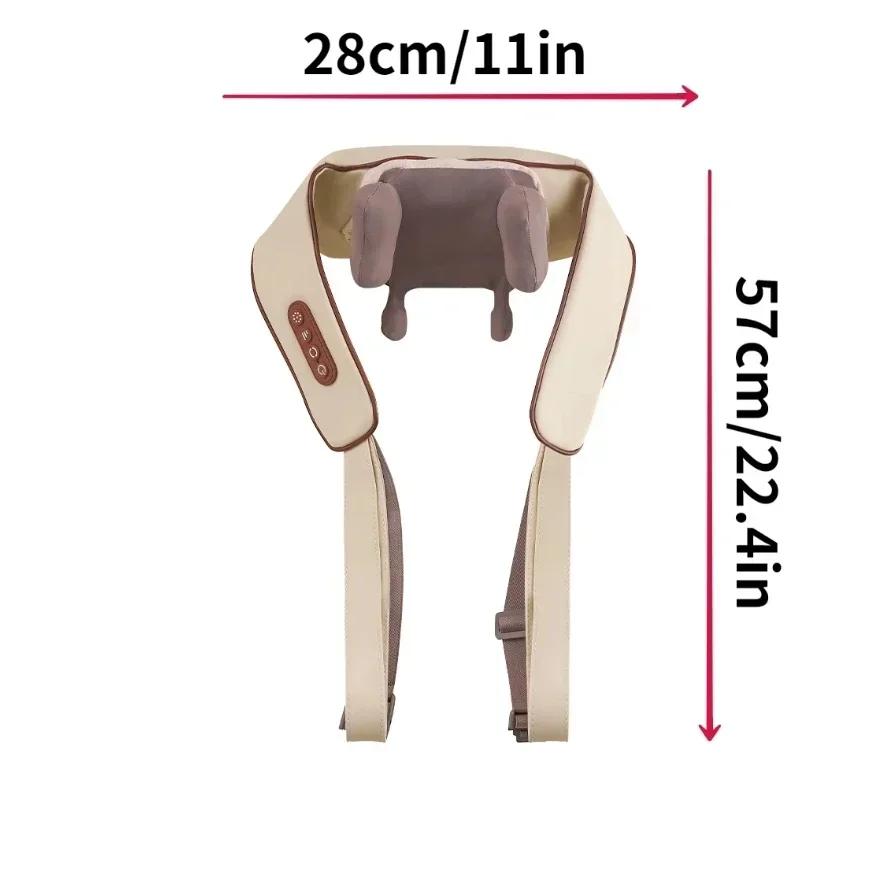 Neck Shoulder Massager Deep Tissue Shiatsu Back Massagers with Heat for Pain Relief Electric Kneading Squeeze Muscles Massage