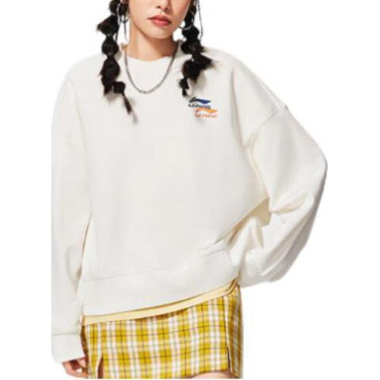Li Ning Sweatshirt Women's White AWDSF70-1