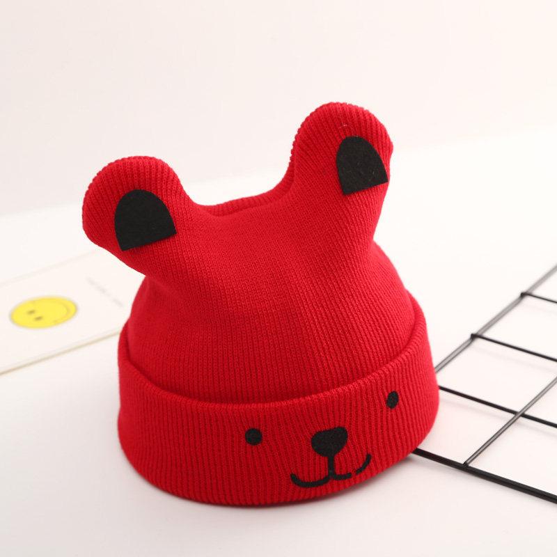 Spring Autumn Baby Hat for Boys Girls Knitted Cap Baby 3D Cartoon Hat  Winter Warm Solid Color Children Hat