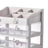 Makeup Desk Organizer with Drawers Display Case Brush Holder Rack Clear Sundries Storage Box for