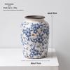 Chinese Blue and White Porcelain Ceramic Vase for Home Decor